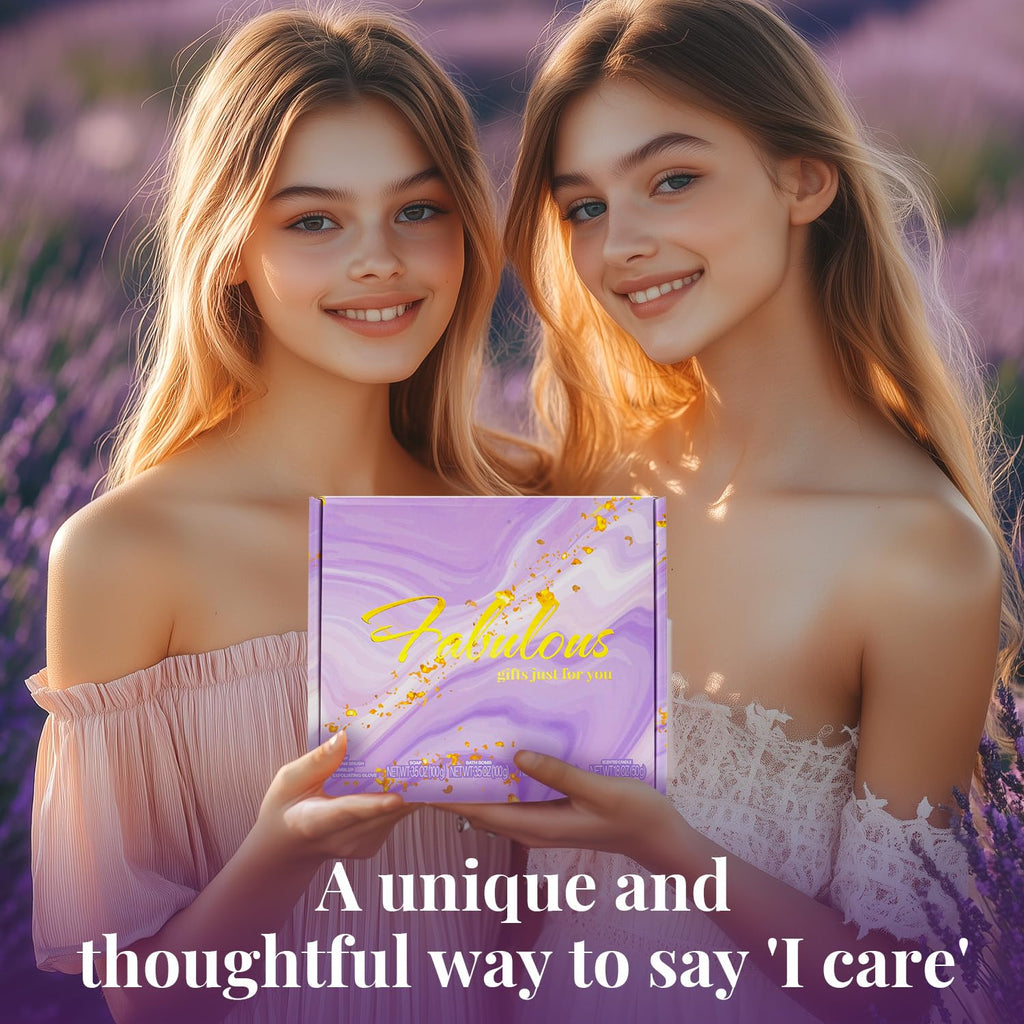 Self Care Gifts for Women Get Well Soon Gifts, Purple Birthday Gift Baskets, 8Pcs Lavender Bath and Body Sets with 20Oz Vacuum Insulated Tumbler Mother'S Day Gifts for Mom