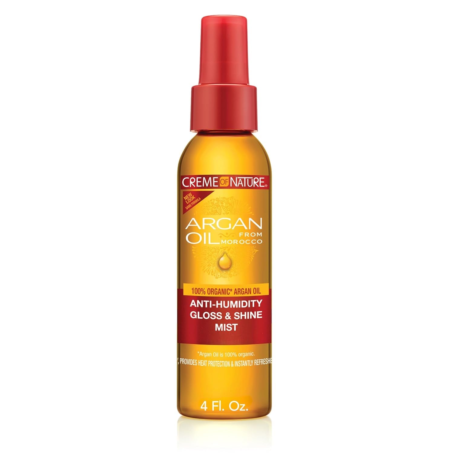 Anti-Humidity Gloss & Shine Mist, Lightweight Frizz Control and Heat Protection with 100% Organic Argan Oil, Stocking Stuffer for Her, 4 Oz