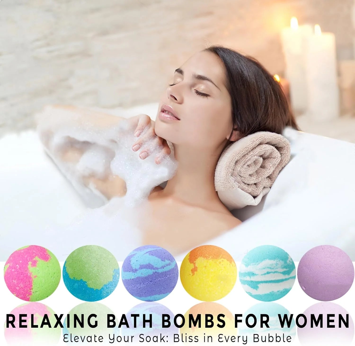 Bath Bombs for Women Relaxing - 24 Natural and Organic Bath Bombs with Essential Oils & Moisturizing Shea Butter, Bathbombs for Girls, Selfcare Gifts for Mom, Women, Wife, Girlfriend