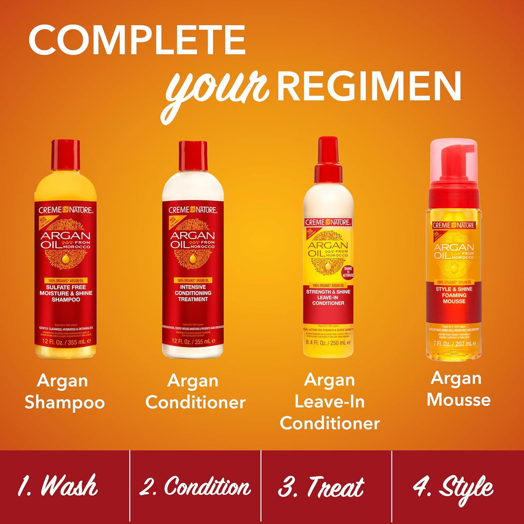 Anti-Humidity Gloss & Shine Mist, Lightweight Frizz Control and Heat Protection with 100% Organic Argan Oil, Stocking Stuffer for Her, 4 Oz