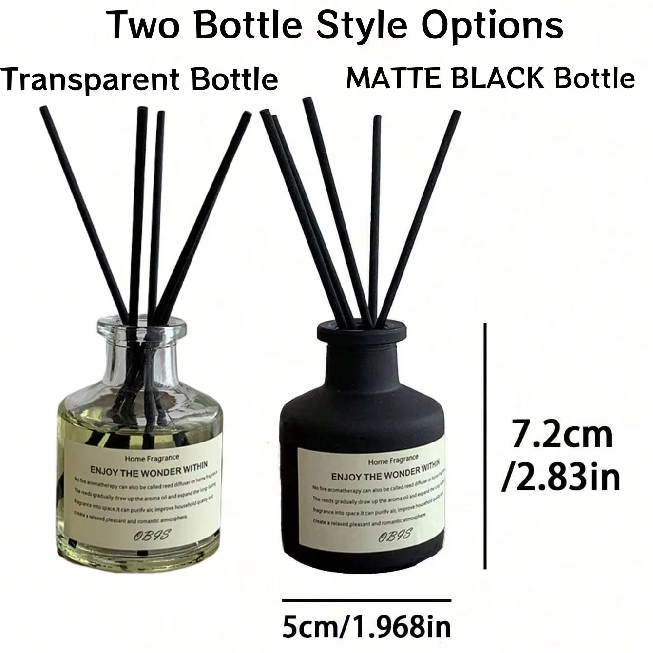 50Ml Flameless Home Fragrance Room Flameless Freesia Jasmine Fragrance Oil with Reed Diffuser Stick Home Room Air Freshener Deco