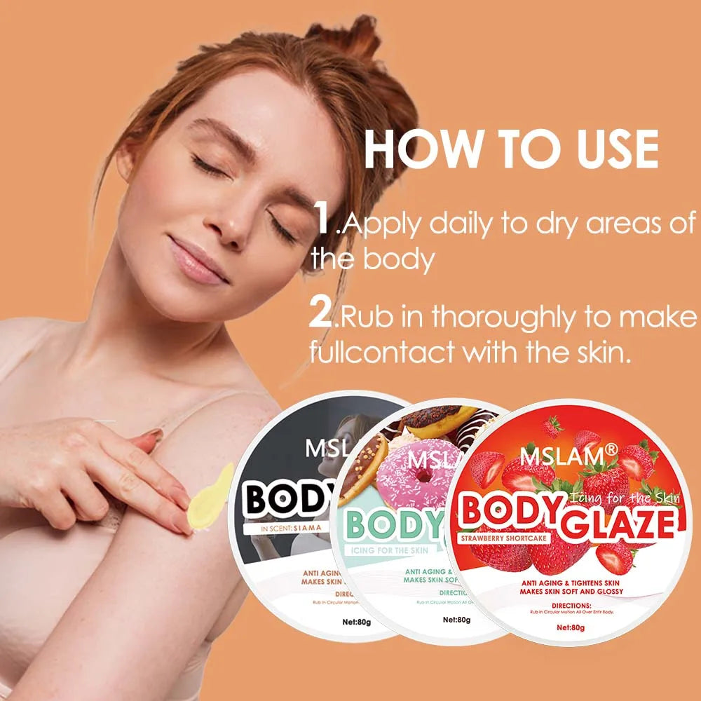 Body Glaze Body Butter Whipped Body Butter for Women, Butter Body Moisturizer for Women anti Aging Body Cream Leaves Skin Soft