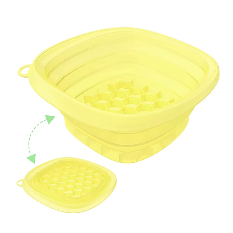 Foldable Silicone Face Ice Bath Bowl Portable Travel Plunge Wash Basin for Home Skincare Portable Facial Cold Therapy Basin